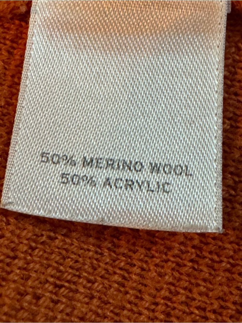 Halogen Orange wool blend Knit Blazer large - Picture 7 of 7